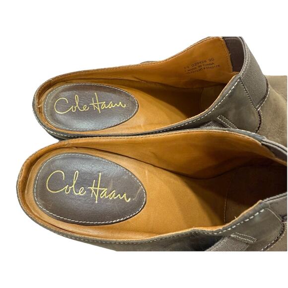 Cole Haan Air Sara Clogs Womens 9B Brown Leather Mules Slip On Block Heel - Picture 7 of 9